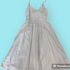 white eyelet dress